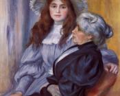 皮埃尔 奥古斯特 雷诺阿 : Berthe Morisot and Her Daughter Julie Manet